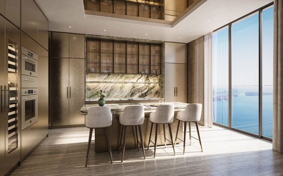 888-Brickell-DolceGabbana-Kitchen-Green